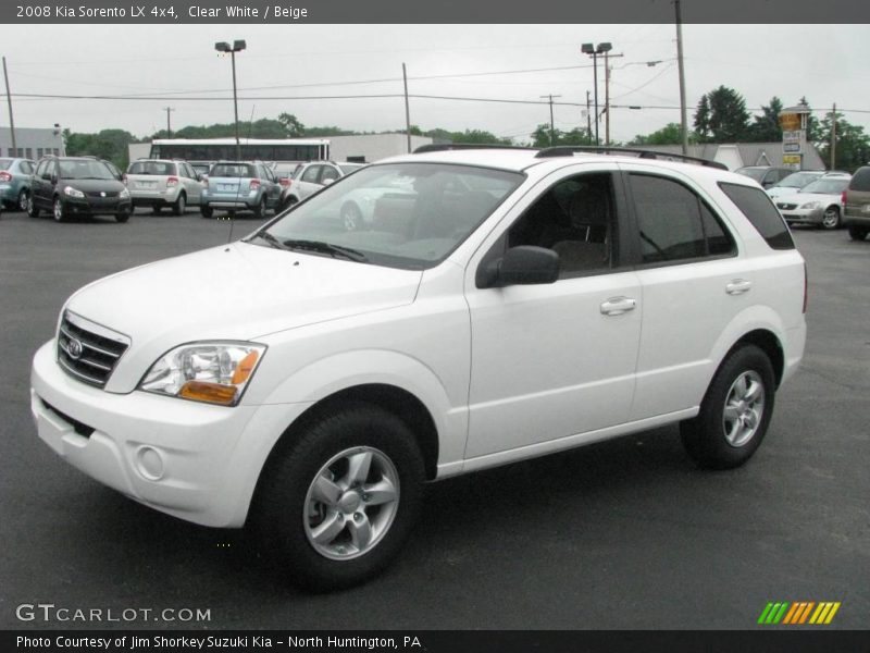 Clear White / Beige 2008 Kia Sorento LX 4x4