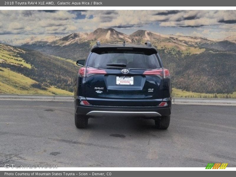Galactic Aqua Mica / Black 2018 Toyota RAV4 XLE AWD