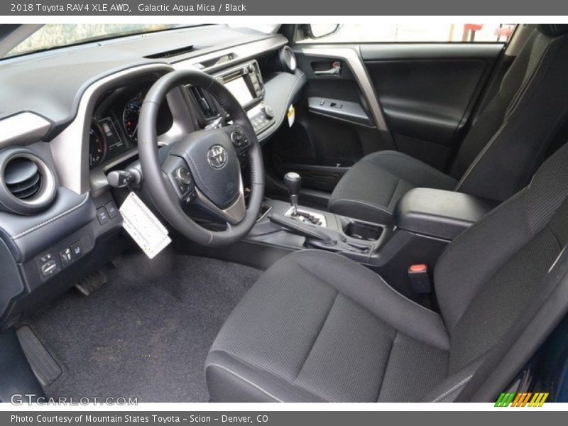 Galactic Aqua Mica / Black 2018 Toyota RAV4 XLE AWD
