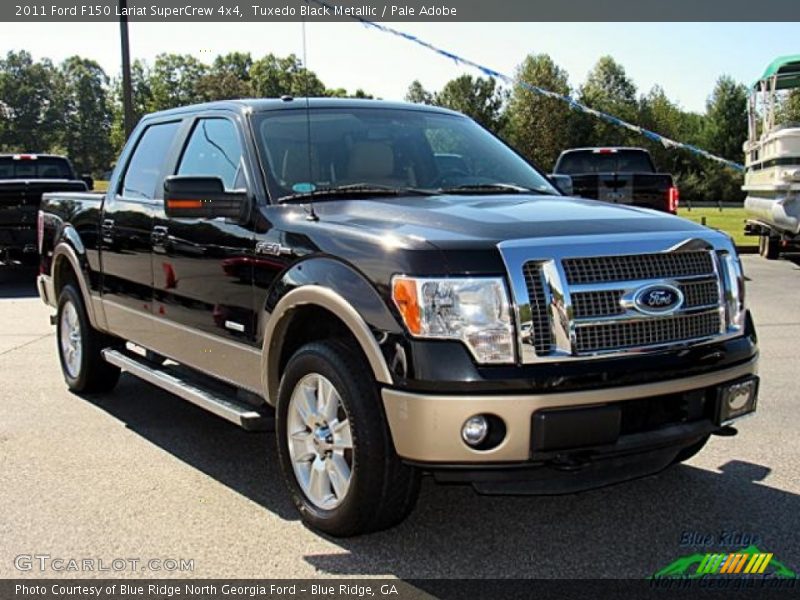 Tuxedo Black Metallic / Pale Adobe 2011 Ford F150 Lariat SuperCrew 4x4