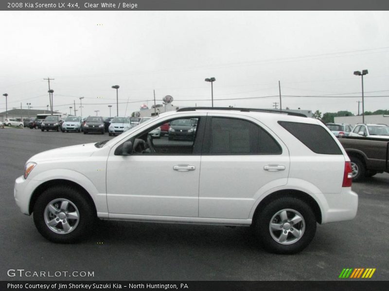 Clear White / Beige 2008 Kia Sorento LX 4x4