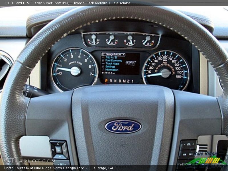 Tuxedo Black Metallic / Pale Adobe 2011 Ford F150 Lariat SuperCrew 4x4