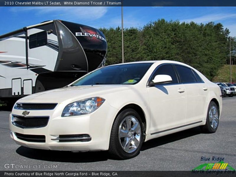 White Diamond Tricoat / Titanium 2010 Chevrolet Malibu LT Sedan