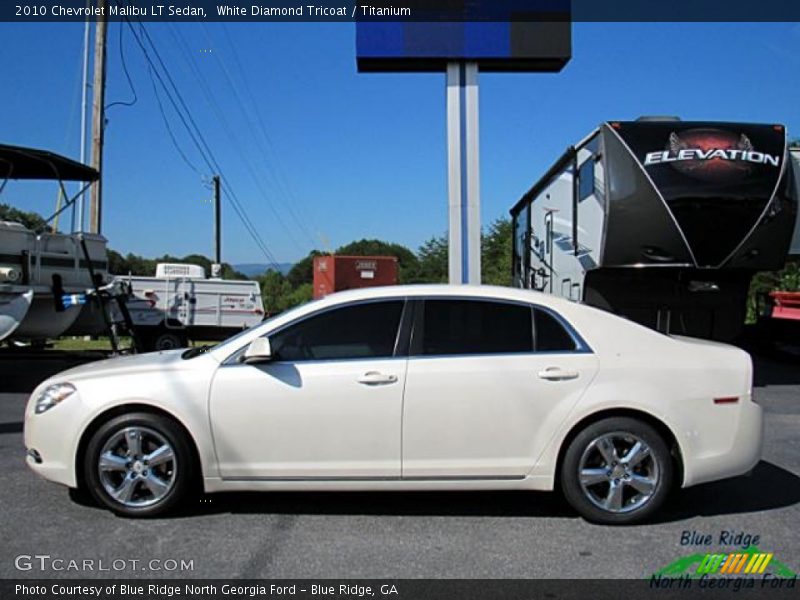 White Diamond Tricoat / Titanium 2010 Chevrolet Malibu LT Sedan