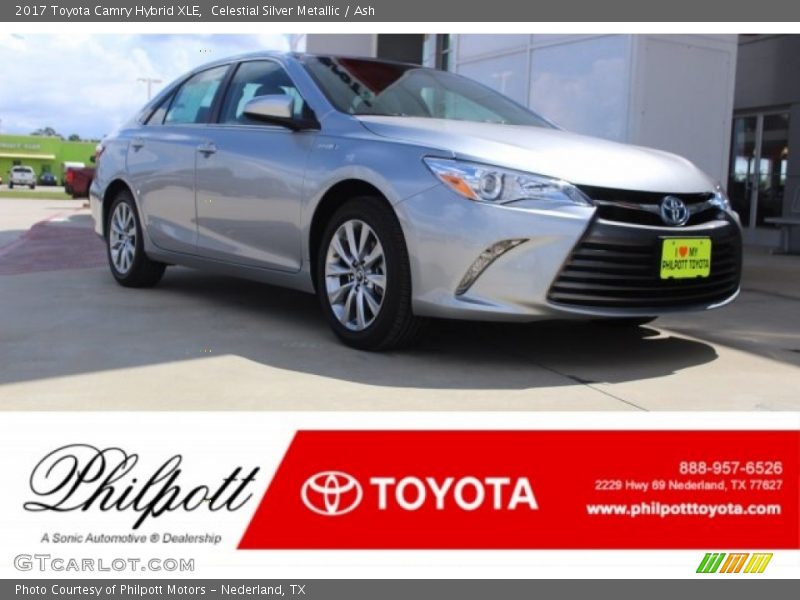 Celestial Silver Metallic / Ash 2017 Toyota Camry Hybrid XLE