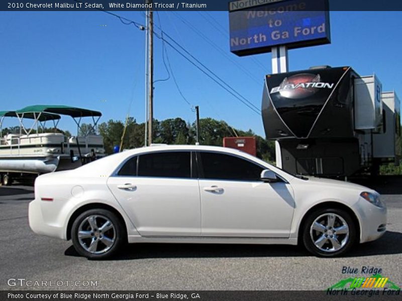 White Diamond Tricoat / Titanium 2010 Chevrolet Malibu LT Sedan