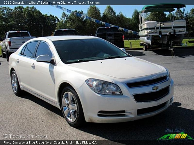 White Diamond Tricoat / Titanium 2010 Chevrolet Malibu LT Sedan