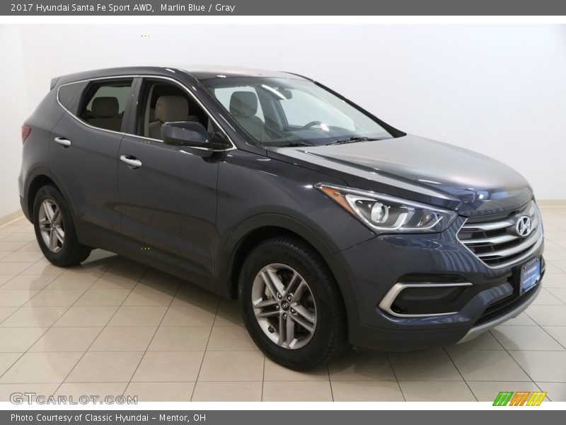 Marlin Blue / Gray 2017 Hyundai Santa Fe Sport AWD