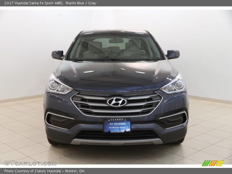 Marlin Blue / Gray 2017 Hyundai Santa Fe Sport AWD