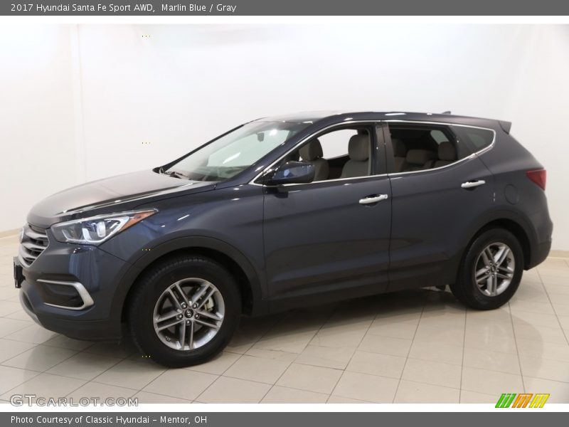 Marlin Blue / Gray 2017 Hyundai Santa Fe Sport AWD