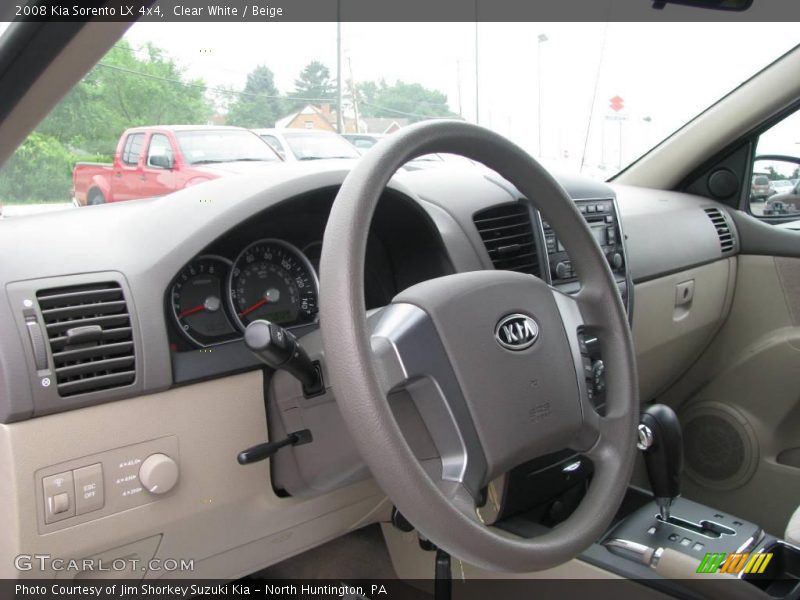Clear White / Beige 2008 Kia Sorento LX 4x4