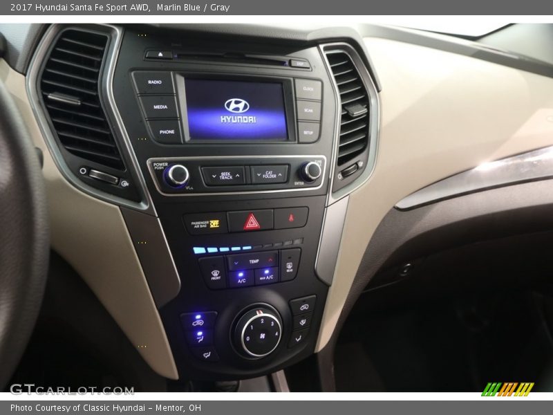 Marlin Blue / Gray 2017 Hyundai Santa Fe Sport AWD