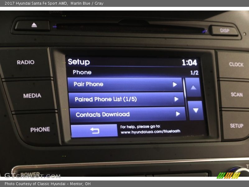 Marlin Blue / Gray 2017 Hyundai Santa Fe Sport AWD