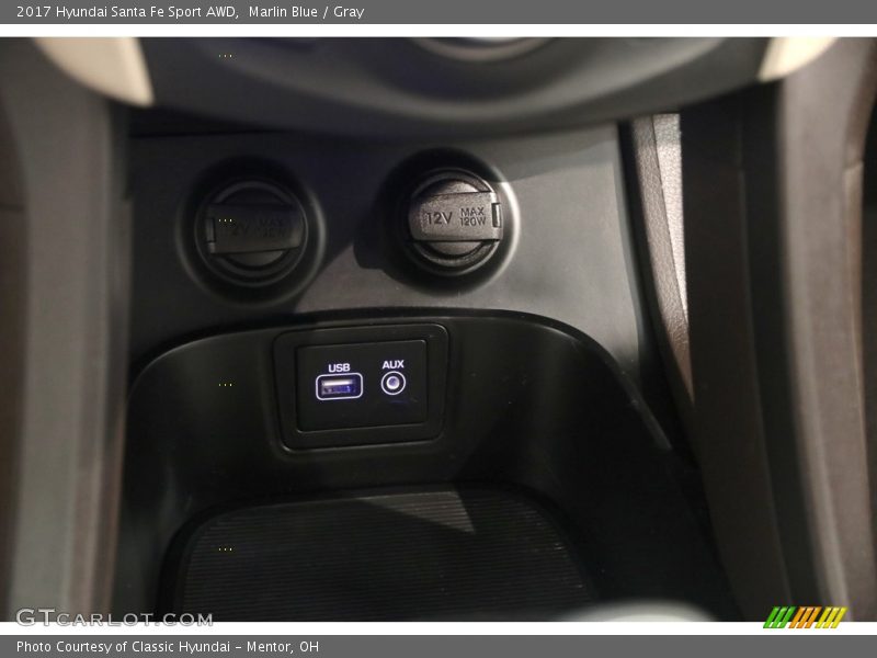 Marlin Blue / Gray 2017 Hyundai Santa Fe Sport AWD