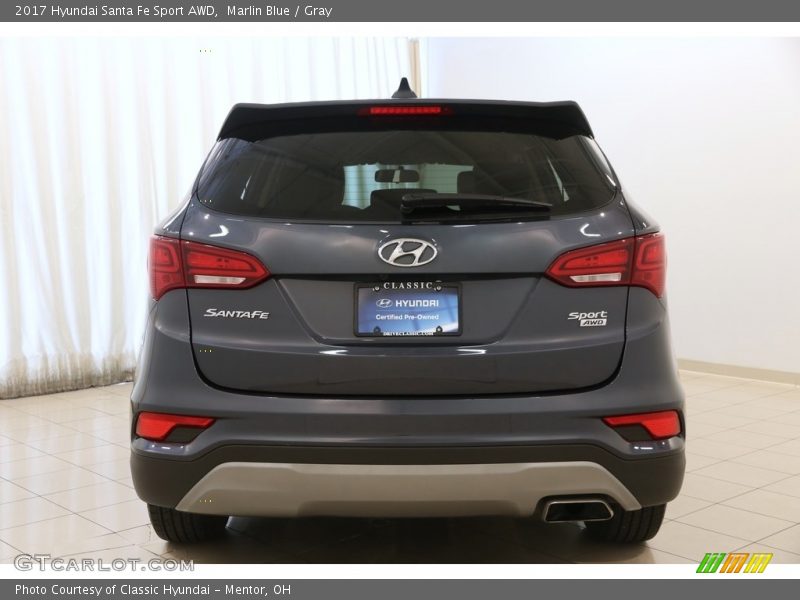 Marlin Blue / Gray 2017 Hyundai Santa Fe Sport AWD