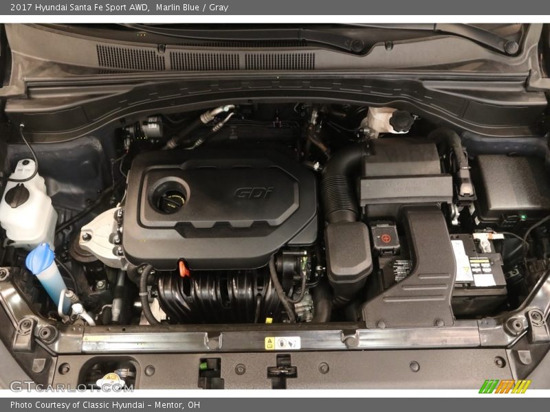 Marlin Blue / Gray 2017 Hyundai Santa Fe Sport AWD