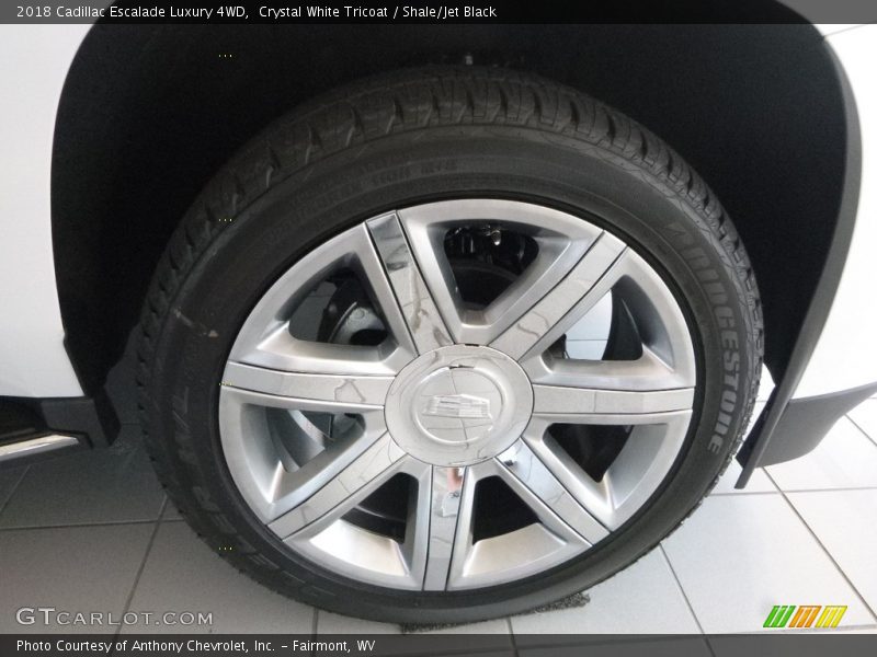 Crystal White Tricoat / Shale/Jet Black 2018 Cadillac Escalade Luxury 4WD