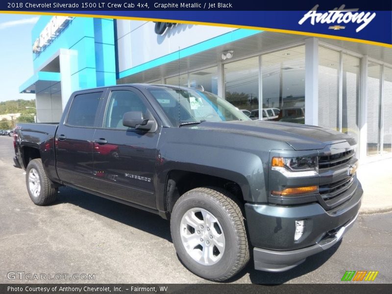 Graphite Metallic / Jet Black 2018 Chevrolet Silverado 1500 LT Crew Cab 4x4