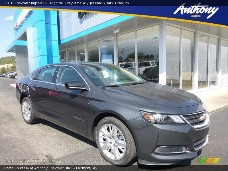 Nightfall Gray Metallic / Jet Black/Dark Titanium 2018 Chevrolet Impala LS