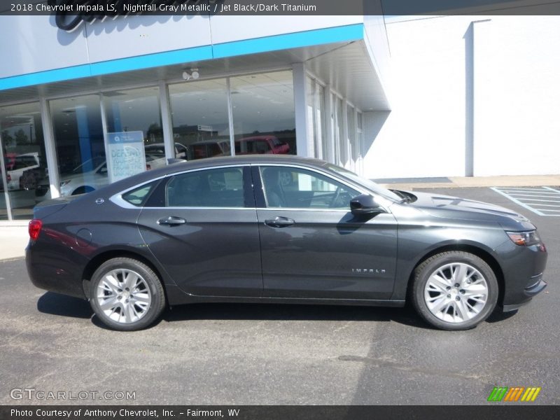 Nightfall Gray Metallic / Jet Black/Dark Titanium 2018 Chevrolet Impala LS