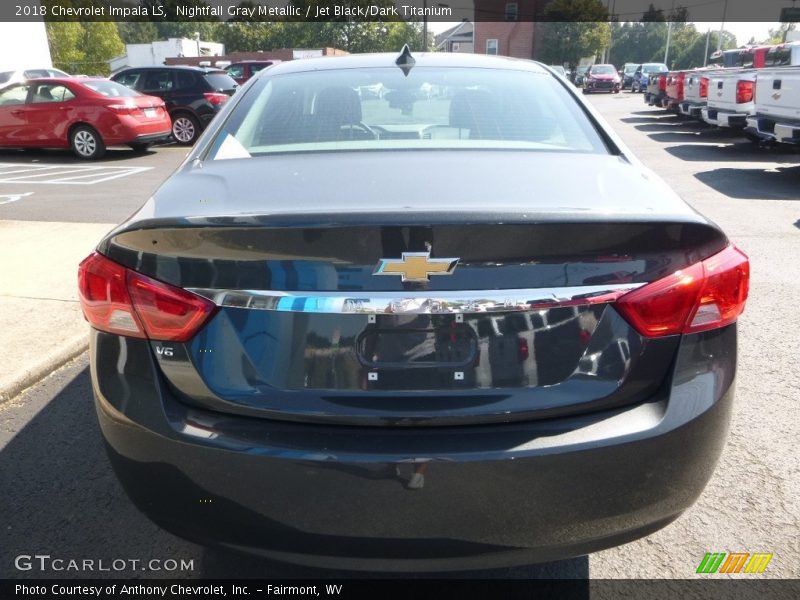 Nightfall Gray Metallic / Jet Black/Dark Titanium 2018 Chevrolet Impala LS