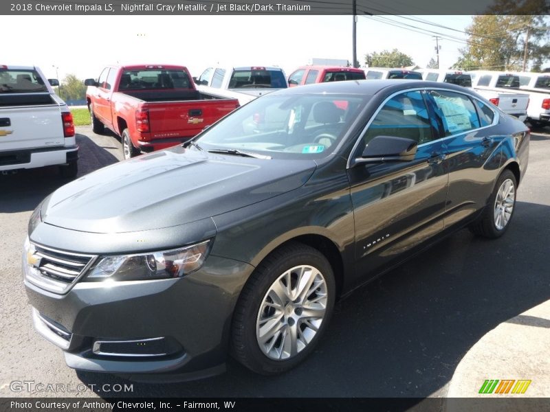 Nightfall Gray Metallic / Jet Black/Dark Titanium 2018 Chevrolet Impala LS