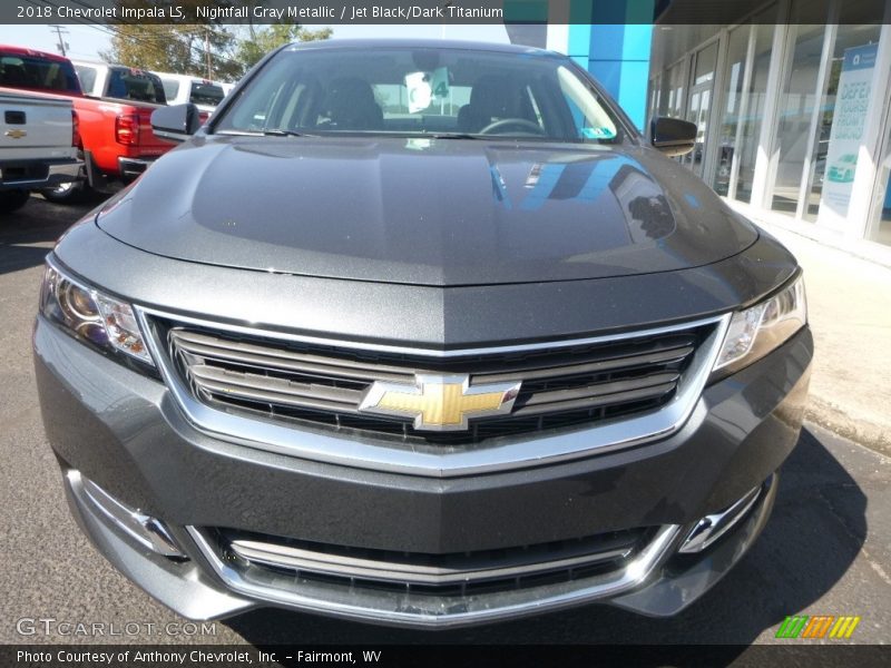 Nightfall Gray Metallic / Jet Black/Dark Titanium 2018 Chevrolet Impala LS