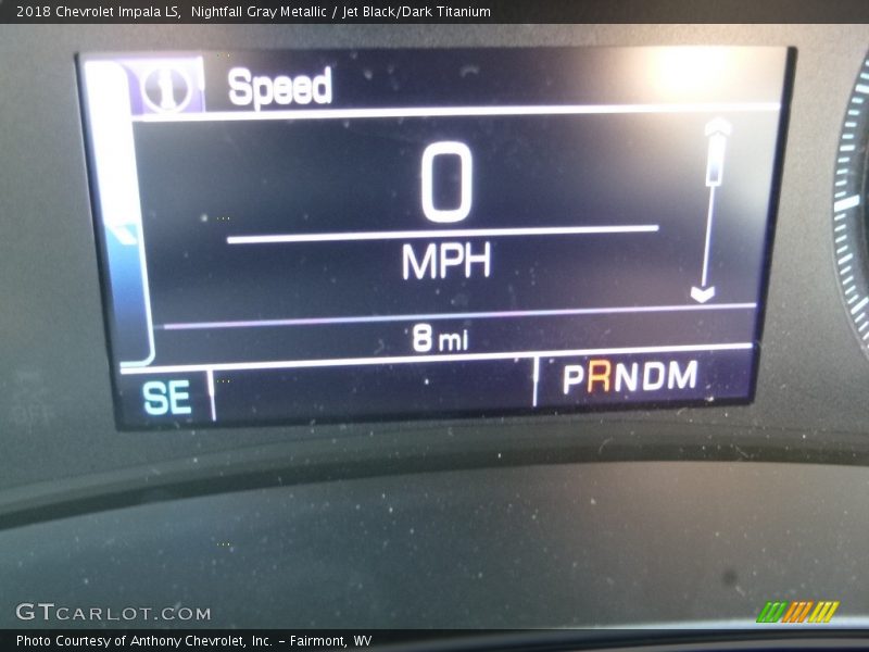 Nightfall Gray Metallic / Jet Black/Dark Titanium 2018 Chevrolet Impala LS