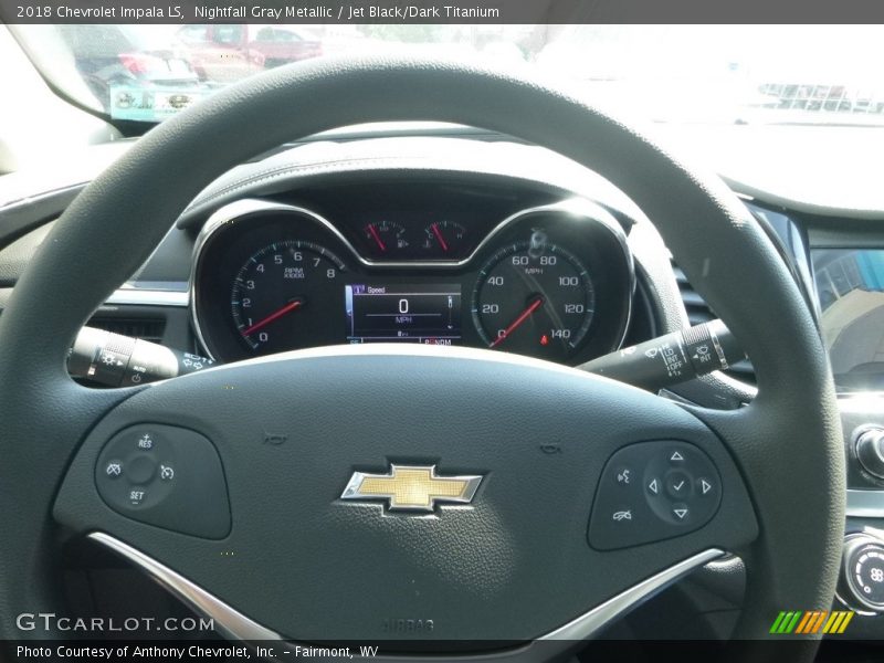 Nightfall Gray Metallic / Jet Black/Dark Titanium 2018 Chevrolet Impala LS