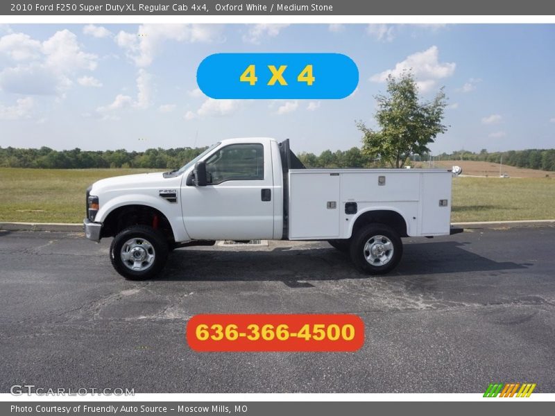 Oxford White / Medium Stone 2010 Ford F250 Super Duty XL Regular Cab 4x4