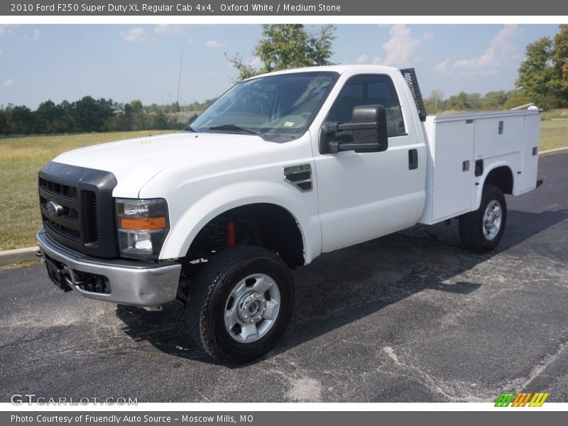 Oxford White / Medium Stone 2010 Ford F250 Super Duty XL Regular Cab 4x4