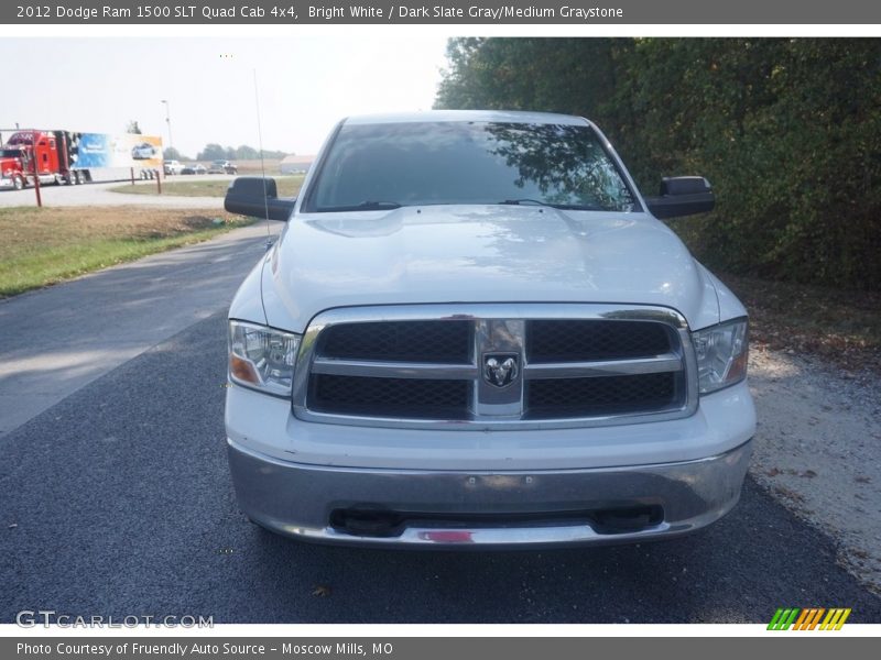 Bright White / Dark Slate Gray/Medium Graystone 2012 Dodge Ram 1500 SLT Quad Cab 4x4
