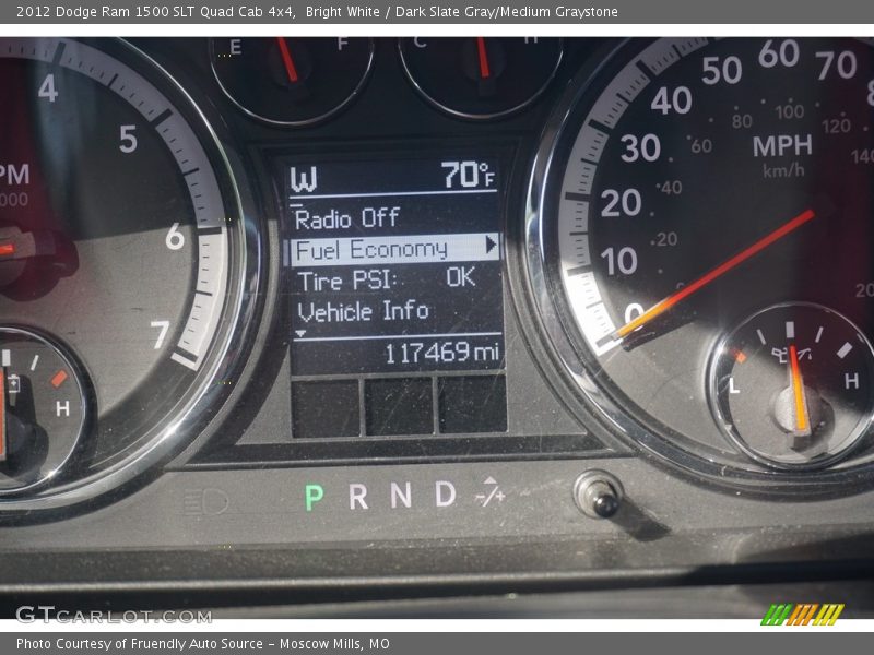 Bright White / Dark Slate Gray/Medium Graystone 2012 Dodge Ram 1500 SLT Quad Cab 4x4