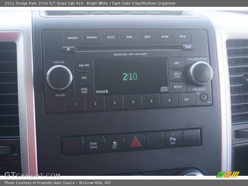 Bright White / Dark Slate Gray/Medium Graystone 2012 Dodge Ram 1500 SLT Quad Cab 4x4