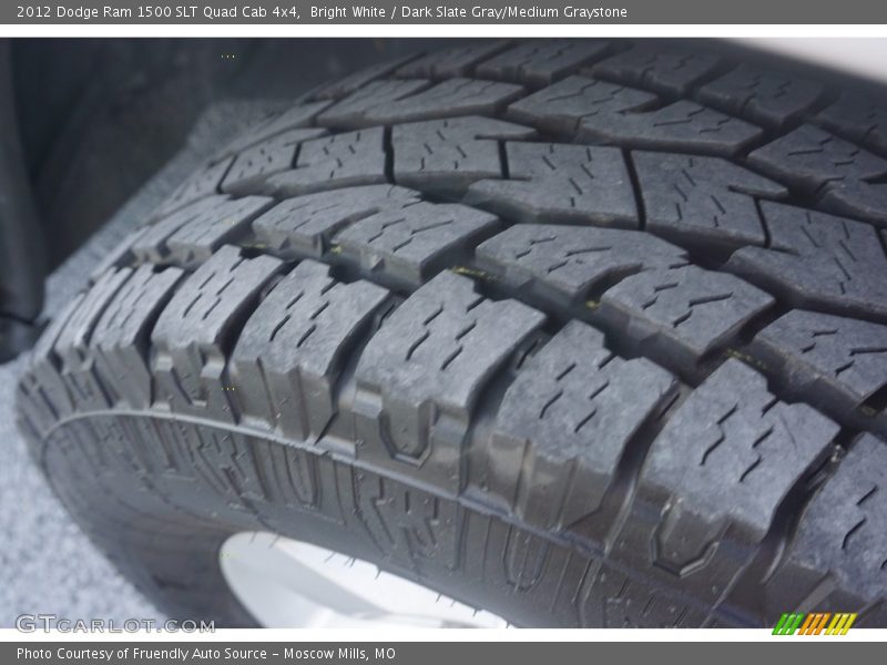 Bright White / Dark Slate Gray/Medium Graystone 2012 Dodge Ram 1500 SLT Quad Cab 4x4
