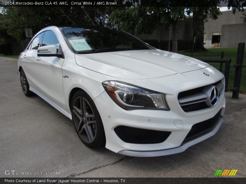 Cirrus White / AMG Brown 2014 Mercedes-Benz CLA 45 AMG