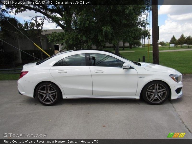 Cirrus White / AMG Brown 2014 Mercedes-Benz CLA 45 AMG