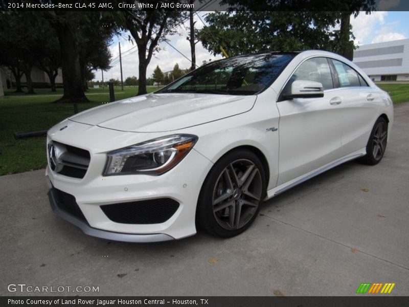 Cirrus White / AMG Brown 2014 Mercedes-Benz CLA 45 AMG