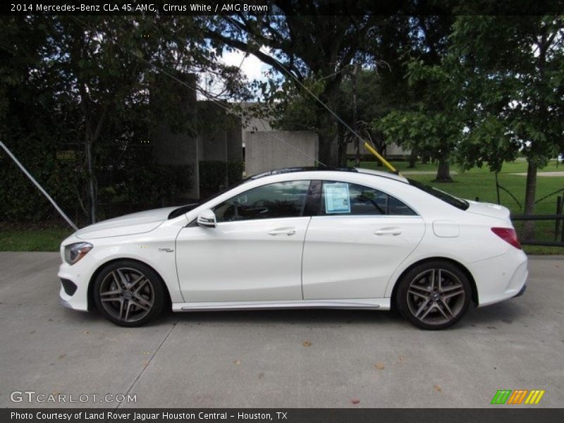 Cirrus White / AMG Brown 2014 Mercedes-Benz CLA 45 AMG