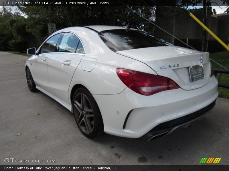 Cirrus White / AMG Brown 2014 Mercedes-Benz CLA 45 AMG
