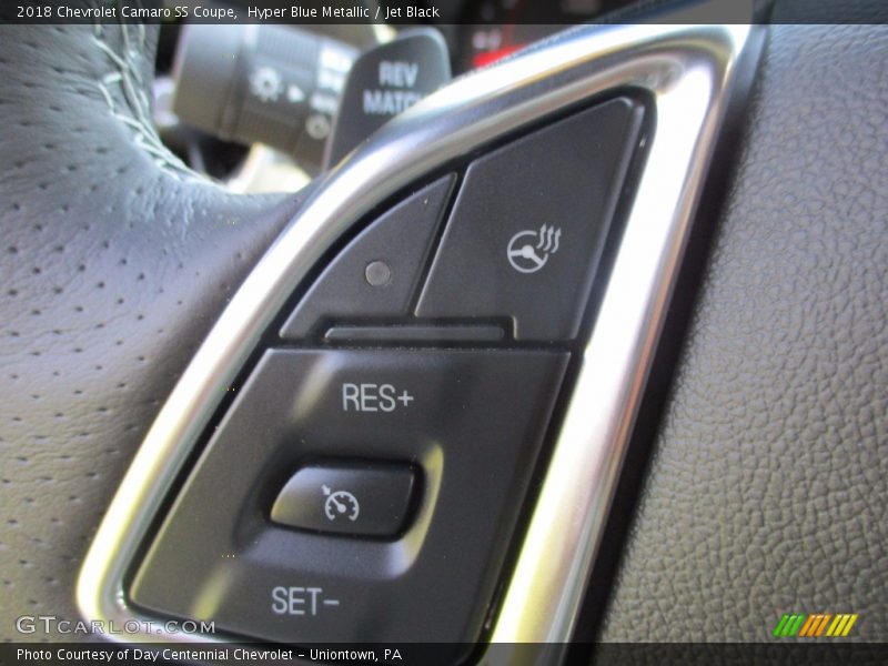 Hyper Blue Metallic / Jet Black 2018 Chevrolet Camaro SS Coupe