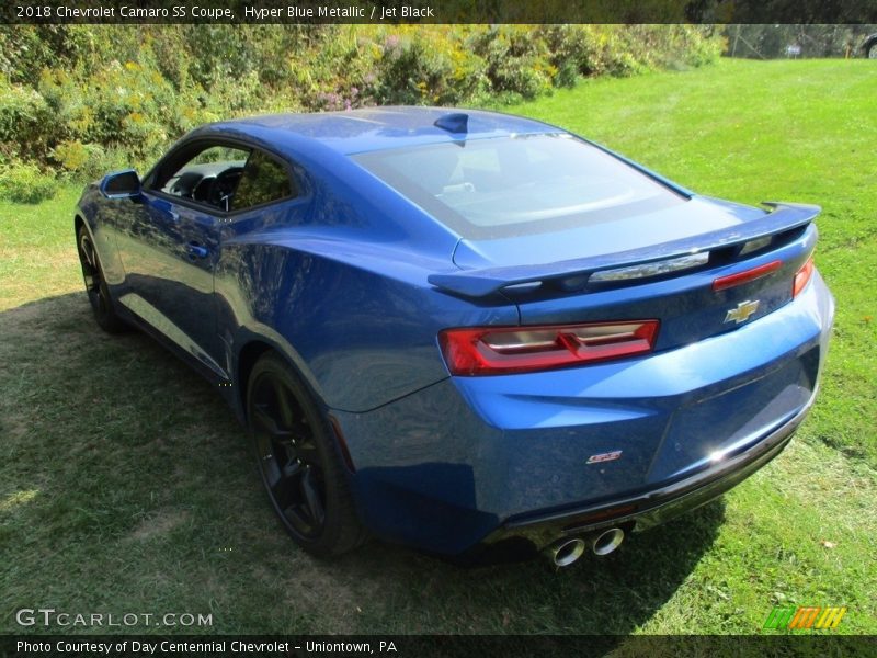 Hyper Blue Metallic / Jet Black 2018 Chevrolet Camaro SS Coupe