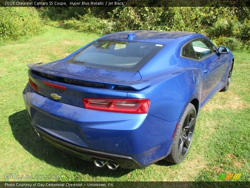 Hyper Blue Metallic / Jet Black 2018 Chevrolet Camaro SS Coupe