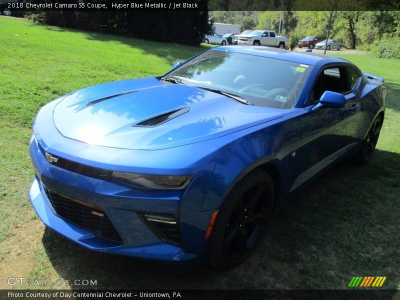 Hyper Blue Metallic / Jet Black 2018 Chevrolet Camaro SS Coupe