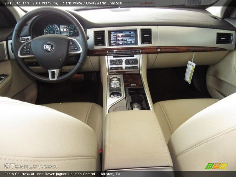 Polaris White / Dove/Warm Charcoal 2015 Jaguar XF 2.0T Premium