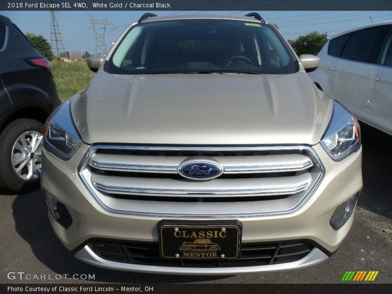 White Gold / Charcoal Black 2018 Ford Escape SEL 4WD