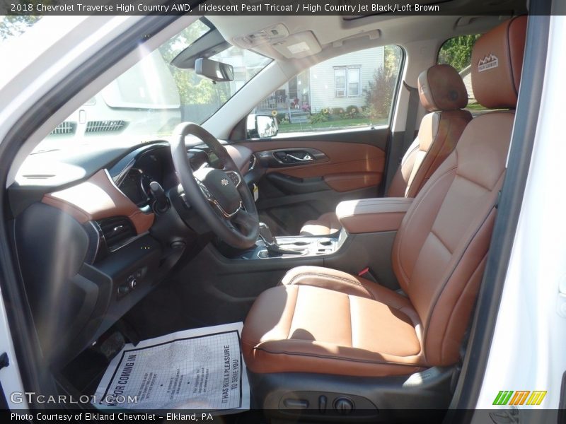 Front Seat of 2018 Traverse High Country AWD