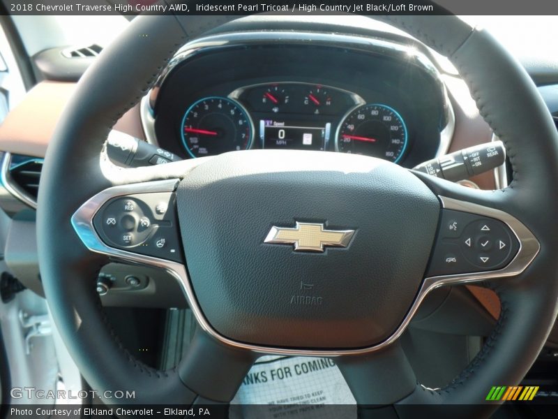 Iridescent Pearl Tricoat / High Country Jet Black/Loft Brown 2018 Chevrolet Traverse High Country AWD