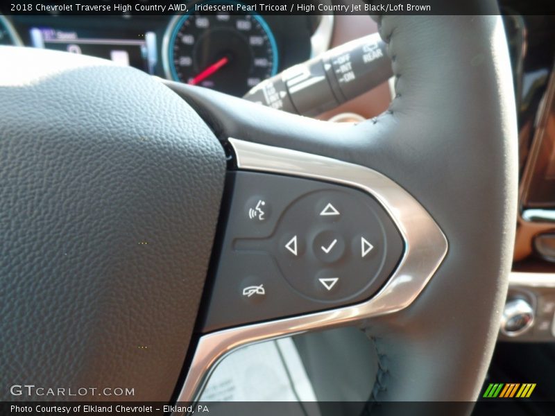 Iridescent Pearl Tricoat / High Country Jet Black/Loft Brown 2018 Chevrolet Traverse High Country AWD