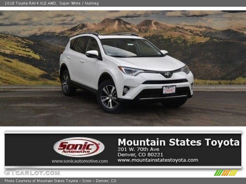 Super White / Nutmeg 2018 Toyota RAV4 XLE AWD